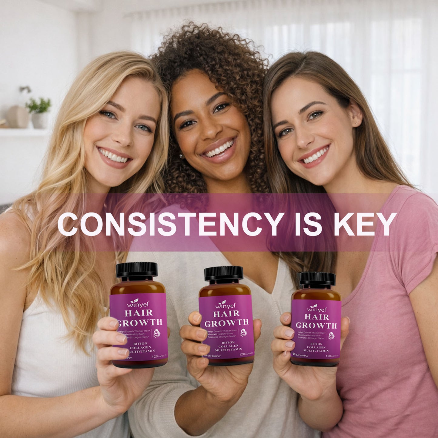 Hair Growth Supplement with Biotin, Collagen & Saw Palmetto for Hair & Nails