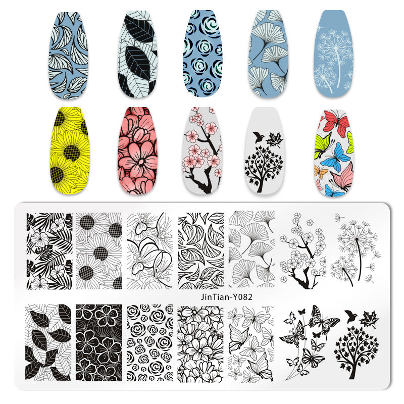 Nail Stamping Plate - Japanese Print Design