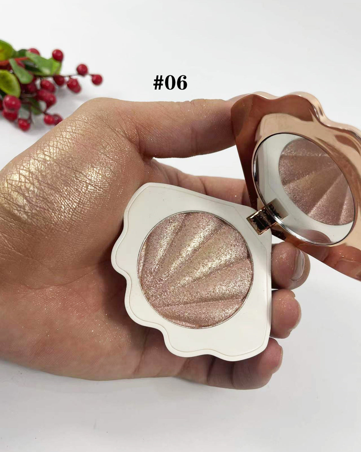 Shell-Shaped Monochrome Highlight & Contour Makeup Palette - Multiple Colors