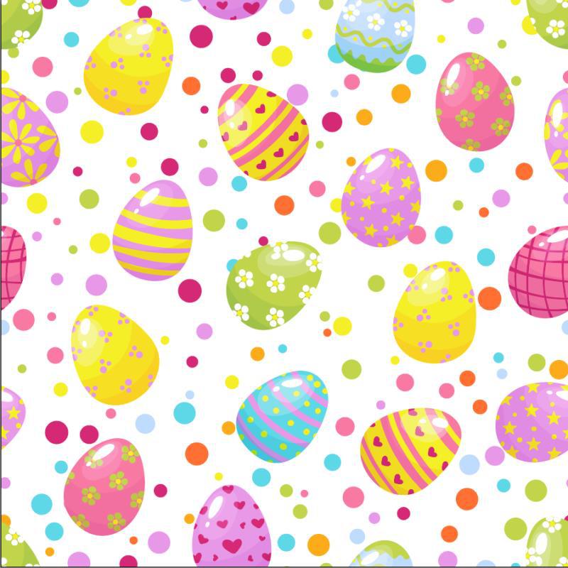 Easter Bunny Egg Decorative Cloth Fabric for DIY Craft Projects - Multiple Sizes & Patterns