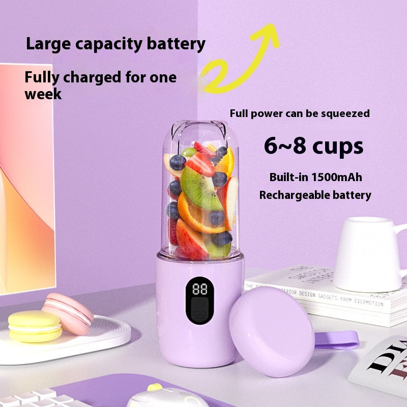 Portable Juice Extractor with USB Charging 500ml Outdoor Kitchen Tool