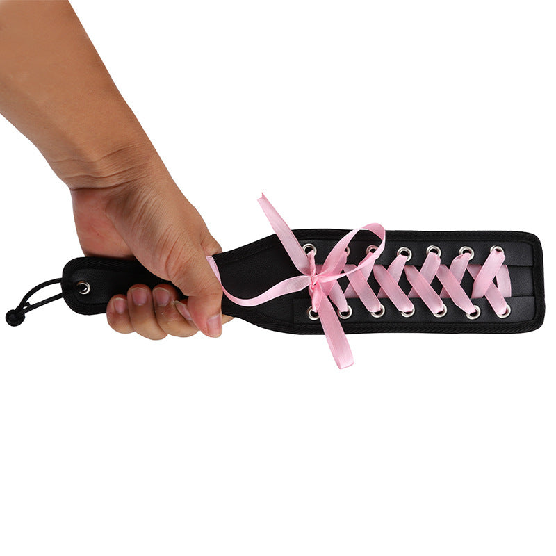 Leather Handle Racket Ribbon for Adult Wellness Black PU