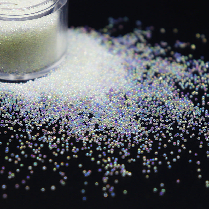 Micro Glass Bead Nail Art Decorations Non-Porous Bubble Ornaments