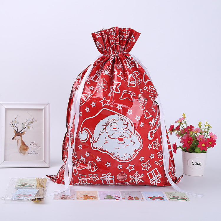 Festive Aluminum Foil Gift Bags for Christmas & New Year Party Packaging