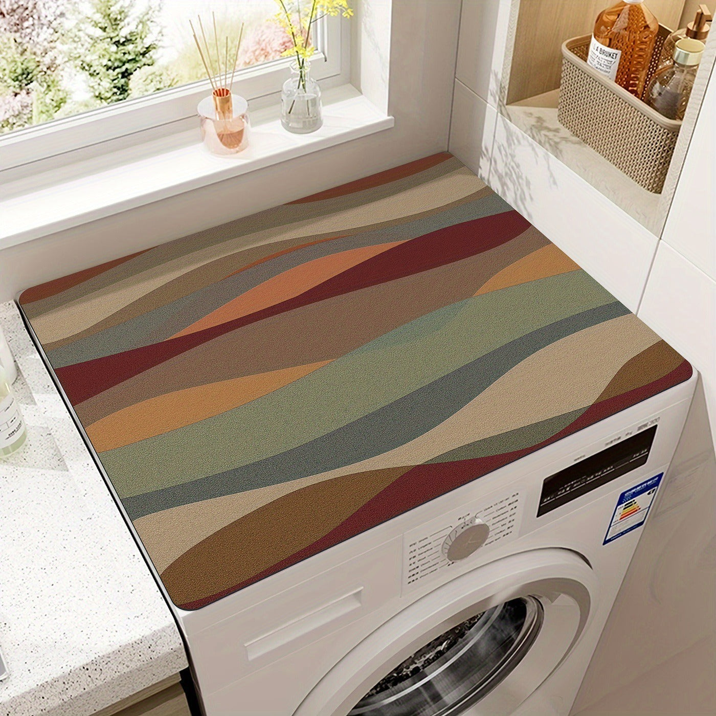 Diatomaceous Mud Washing Machine Mat - Water Absorbing Dryer Pad for Home Use