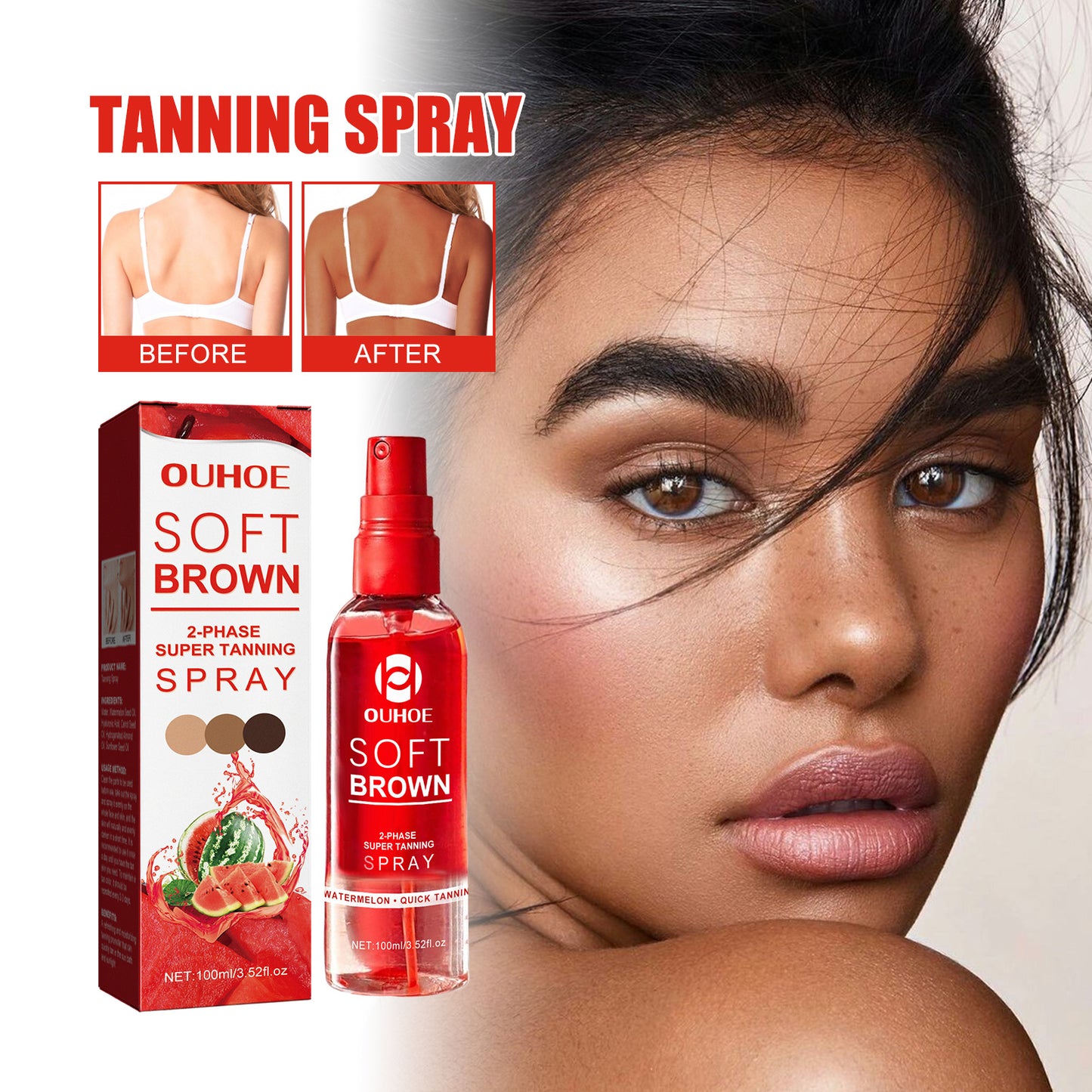 Self-Tanning Spray - 100ml Moisturizing Bronze Skin Bronzer