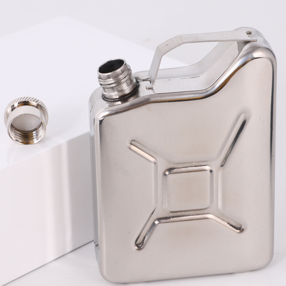 Portable Stainless Steel Oil Barrel-Shaped Wine Jug with Accessories