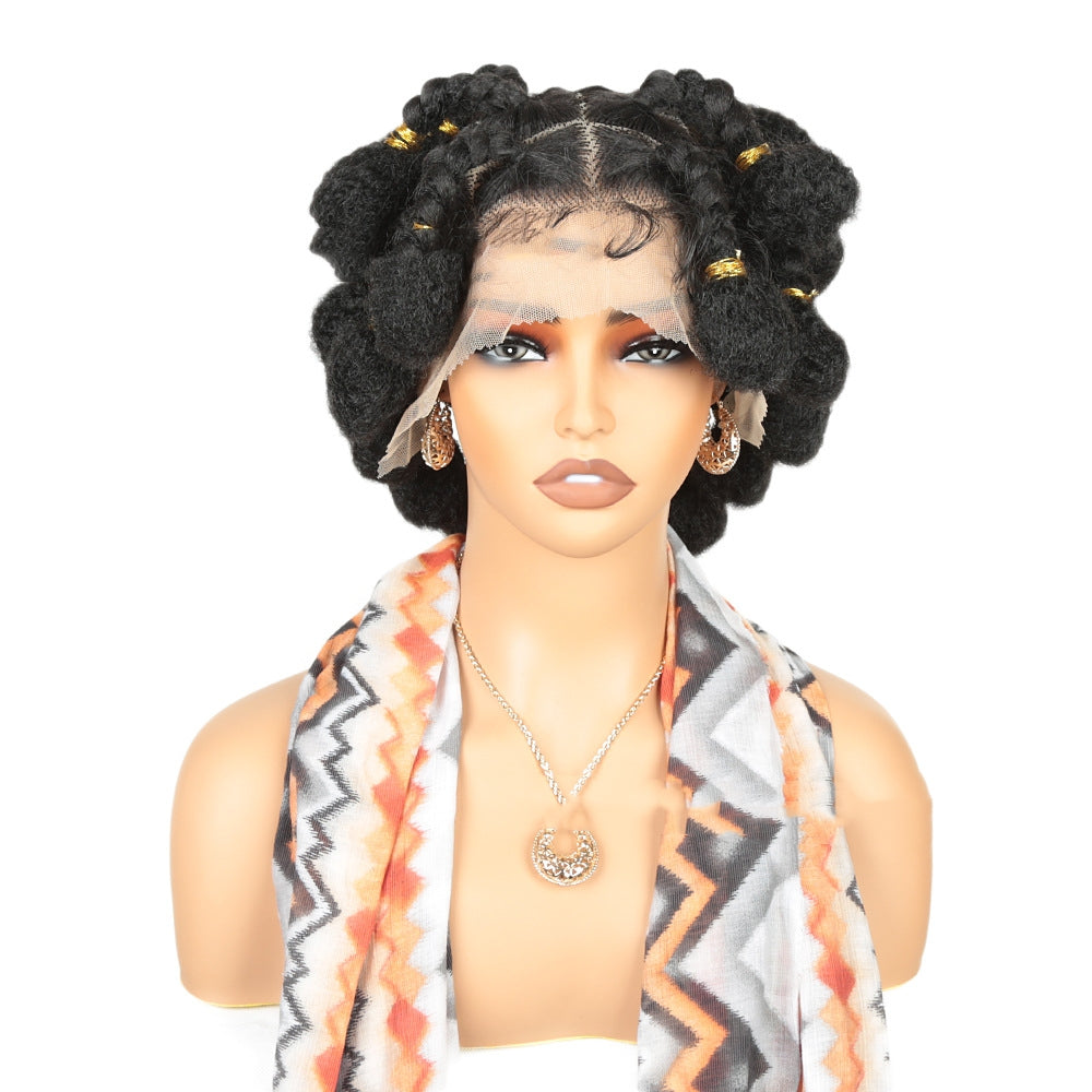 Full Lace Human Hair Wig 12 Inch - 1B Color