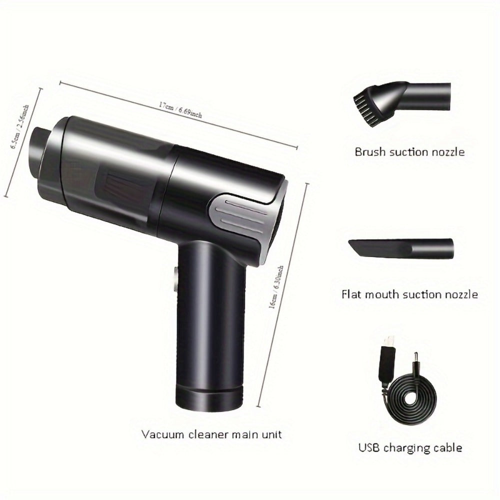 Wireless Handheld Car & Home Vacuum Cleaner - Portable USB Charging