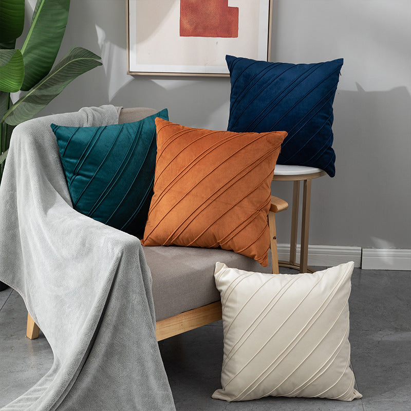 Velvet Pillowcase for Sofa Bed 43x43cm - Multiple Colors & Styles