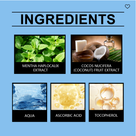 Coconut Mint Oil Pulling Mouthwash with Tongue Scraper for