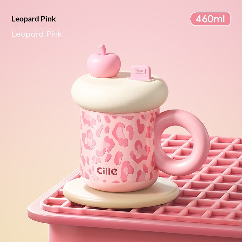 Girls Insulated Snow-Topped Mug with Straw - 460ml Varieties