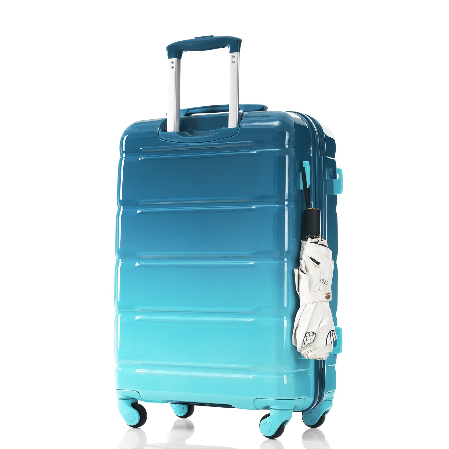 20-Inch Carry-On Luggage Set with USB Port - Blue