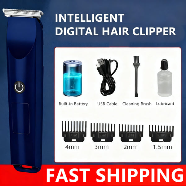 Professional Electric Hair Clipper and Beard Trimmer - Blue