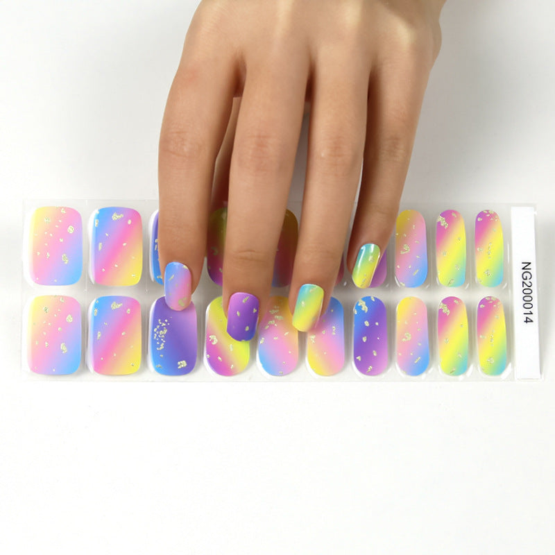 Korean Semi Cured Nail Stickers for Nail Art - Adhesive Gel Decals