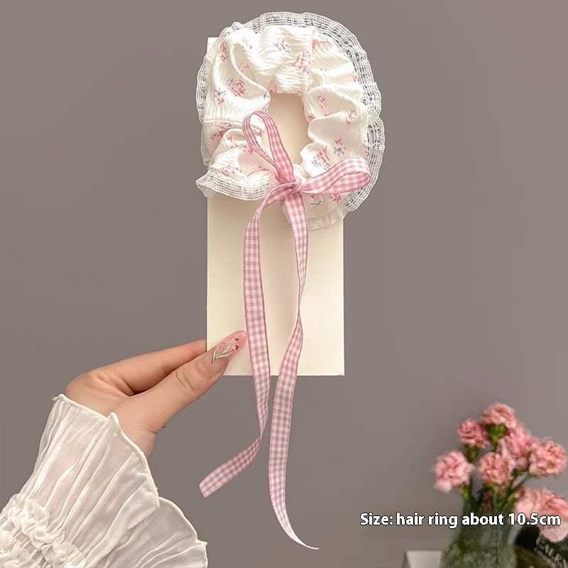 Summer Sweet Lace Scrunchie Hair Tie - Elegant Floral Hair Accessory