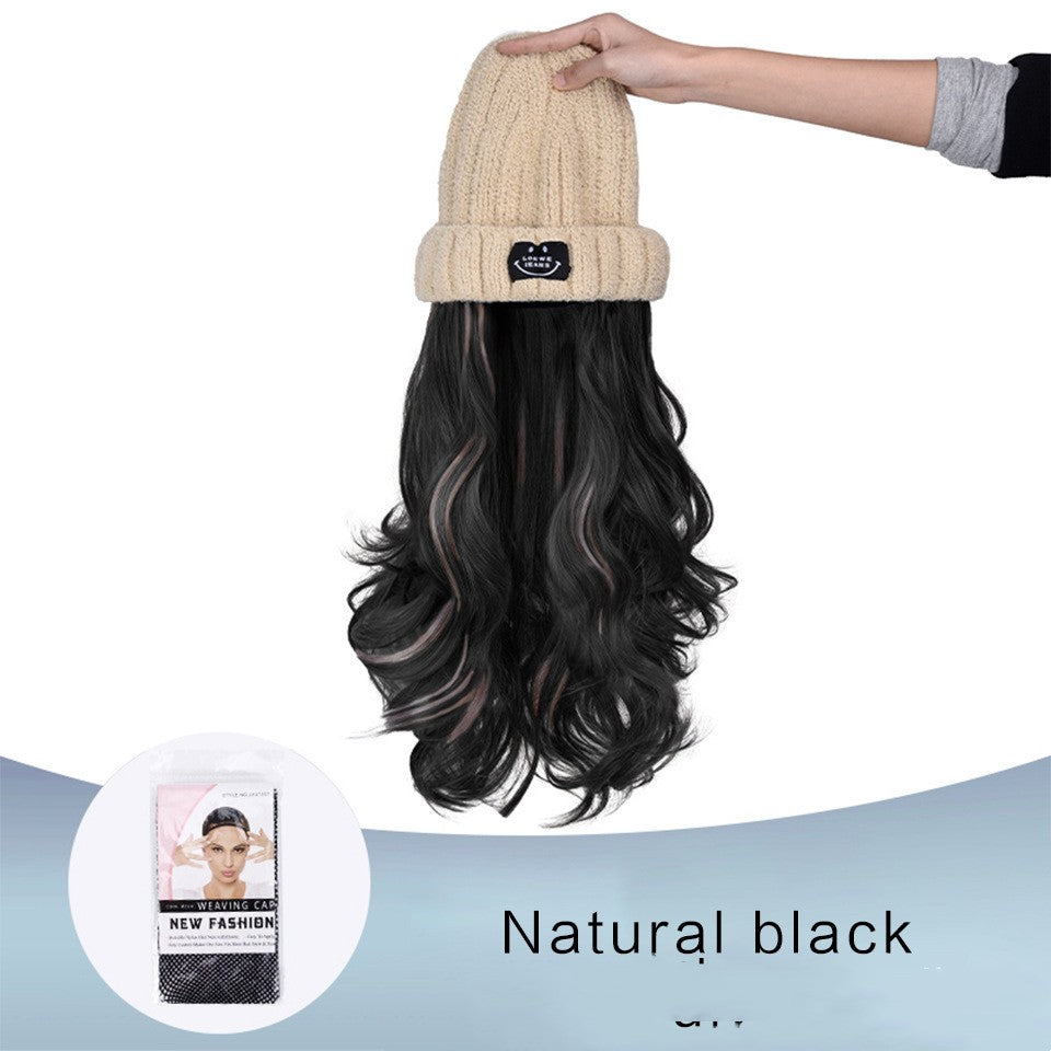 Korean Style Curly Synthetic Wig - Long Gradient Hair