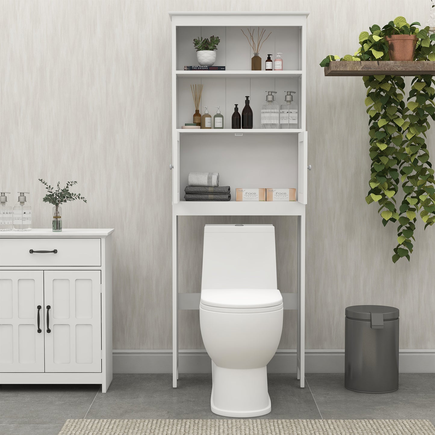 Over The Toilet Rack 2 -Tier Bathroom Spacesaver Storage Shelf With