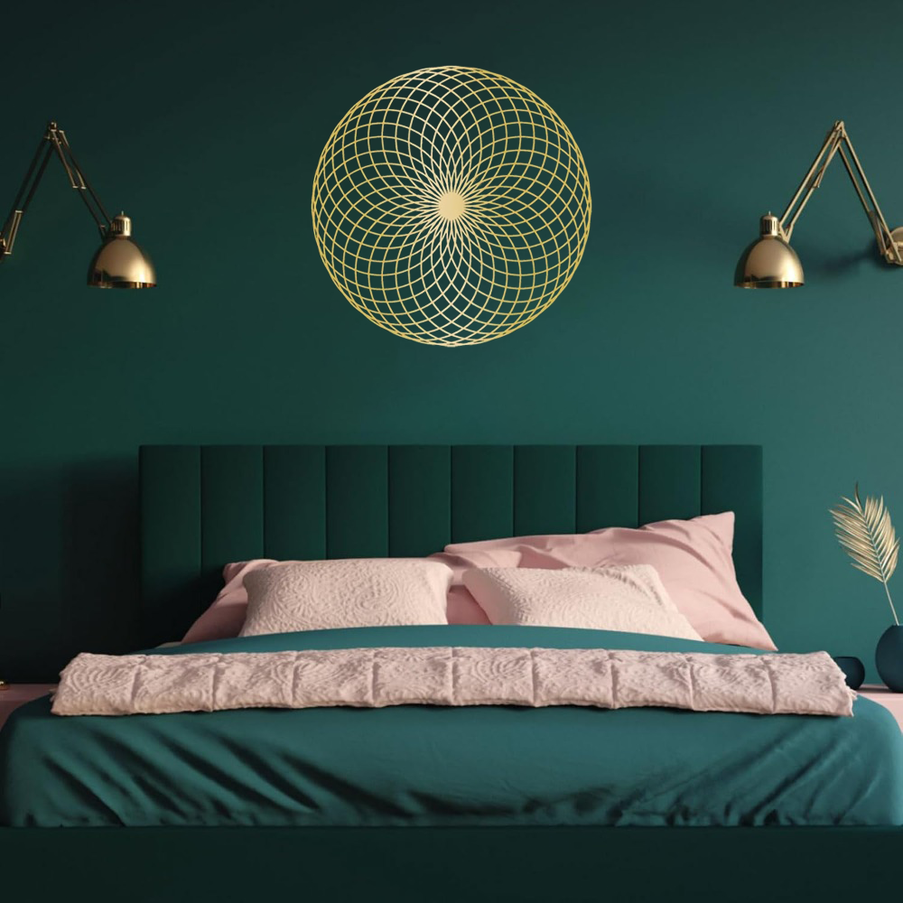 Sacred Geometry Wall Art - Spiritual Metal Yantra & Mandala Sculpture