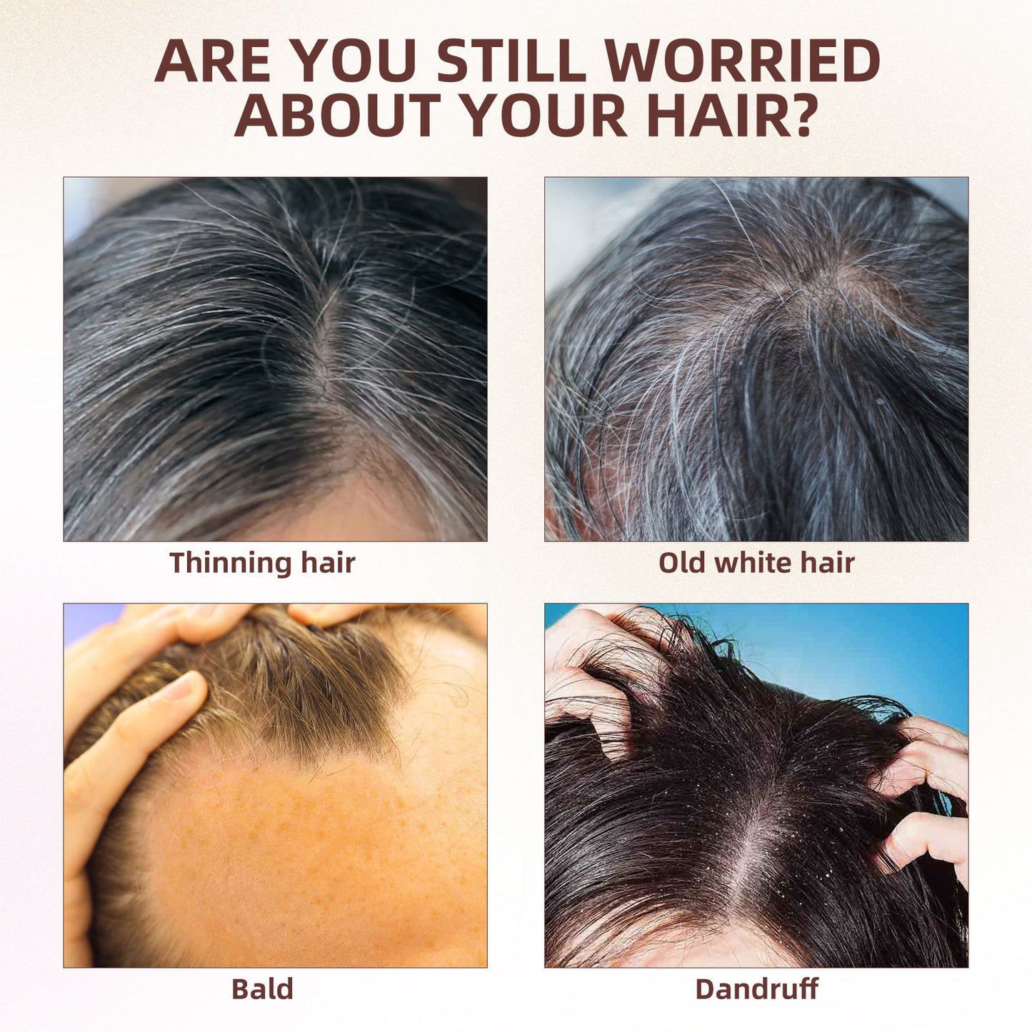 Polygonum Root Hair Dye Comb - Nourishing Black Hair Color Treatment