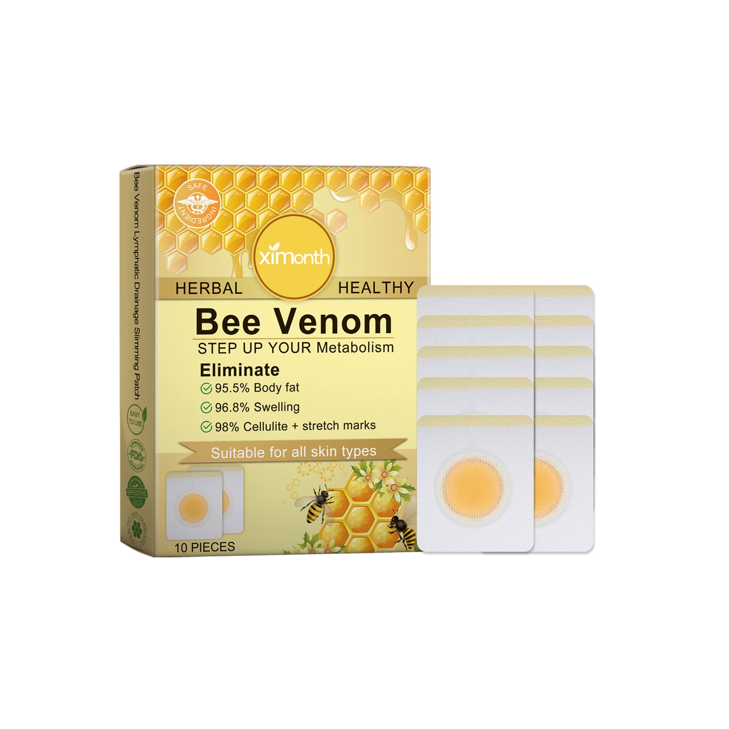 Bee Venom Slimming Patch - Body Shaping & Metabolism Support - 10 Count