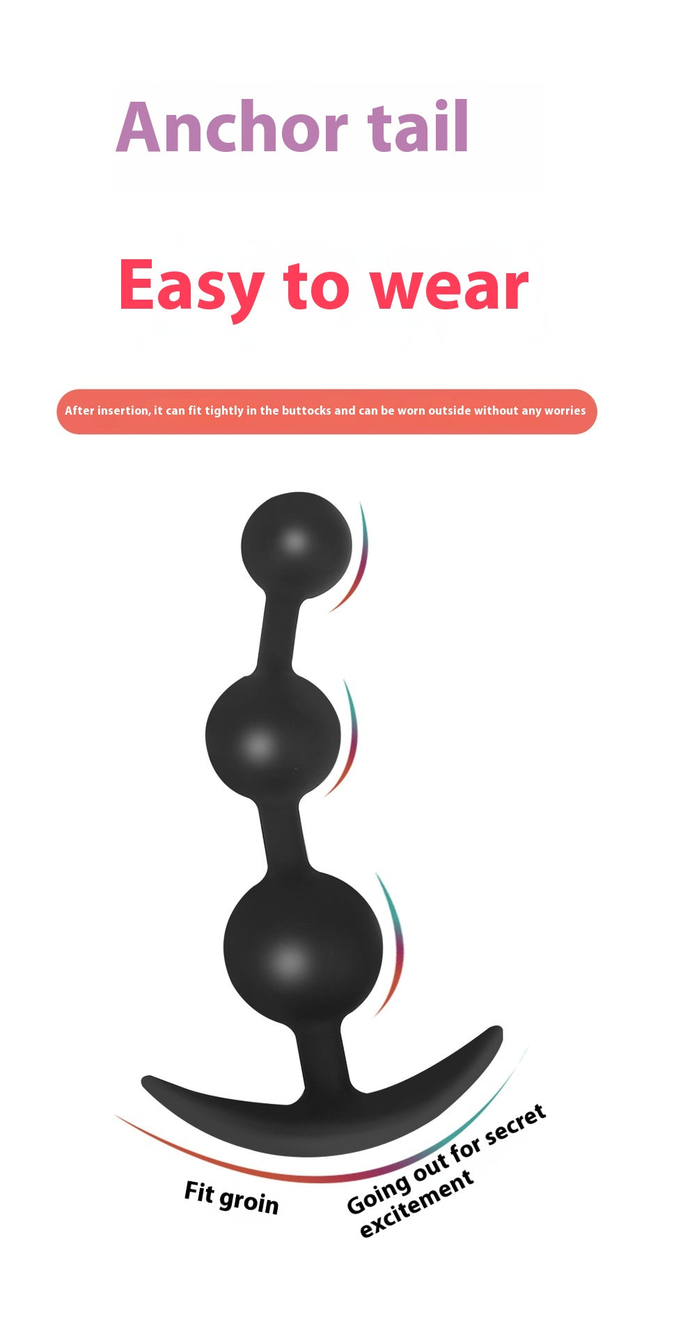 Silicone Bead Butt Plug Water Drop - Adult Wellness Sex Toy