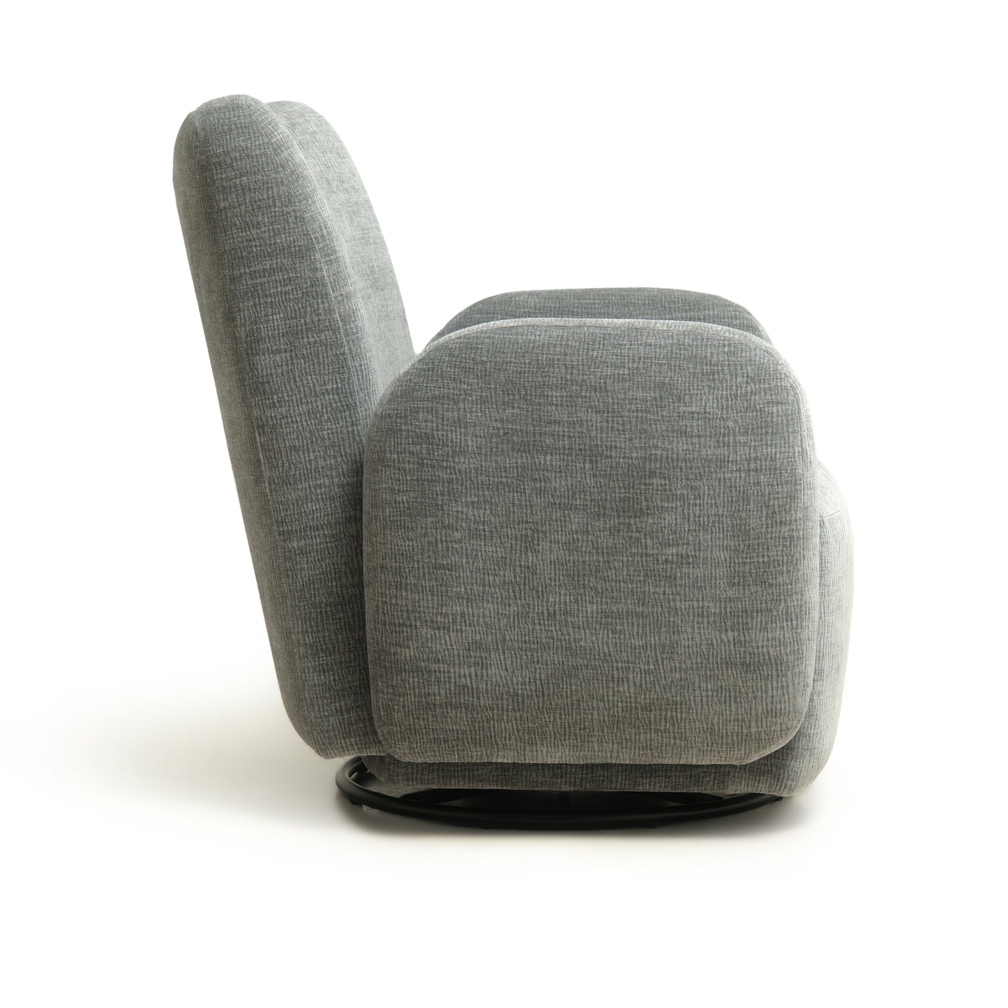 360° Swivel Accent Chair - Dark Grey Chenille Fabric