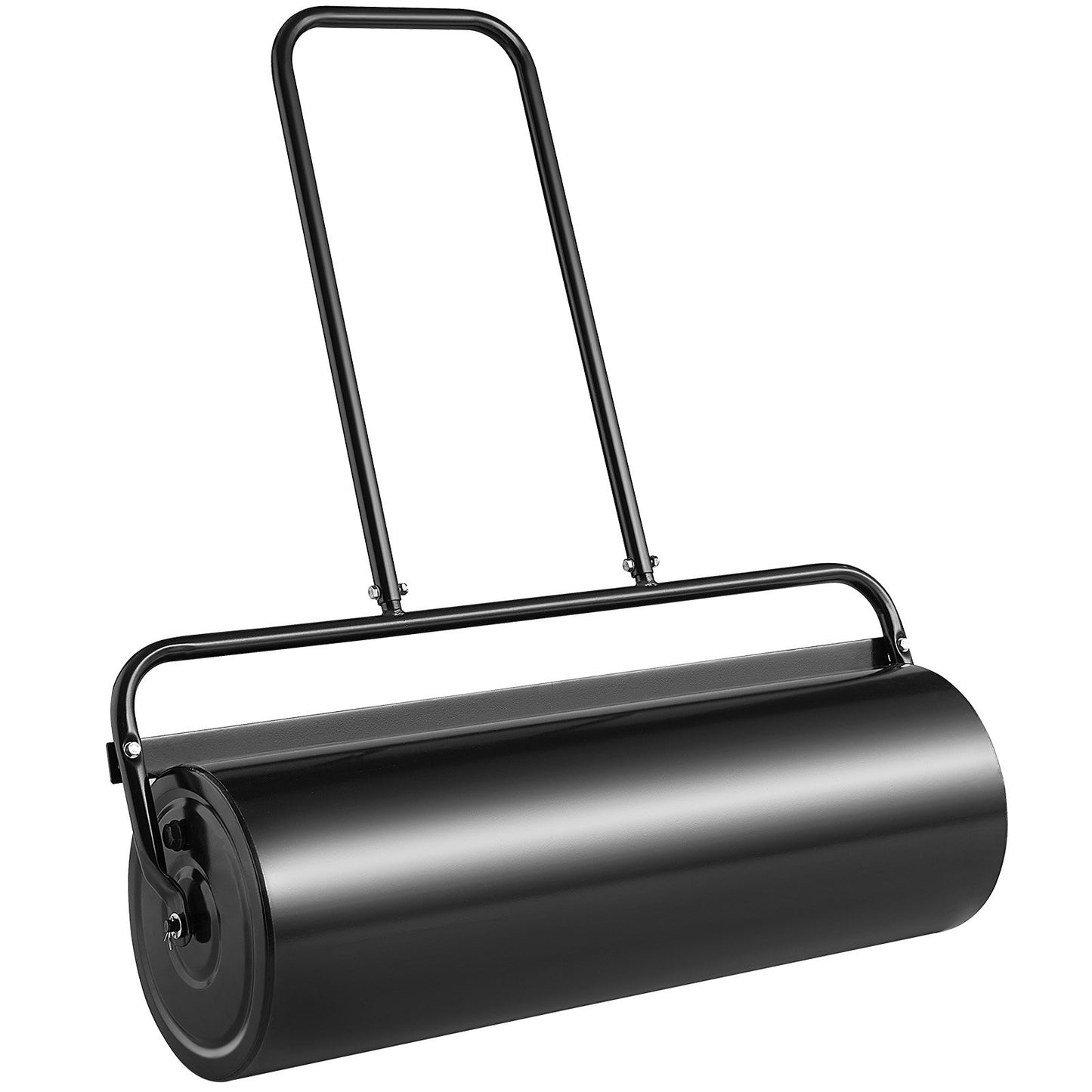 Heavy-Duty Lawn Roller 17 Gallon Steel Water & Sand Filled Garden Tool Black