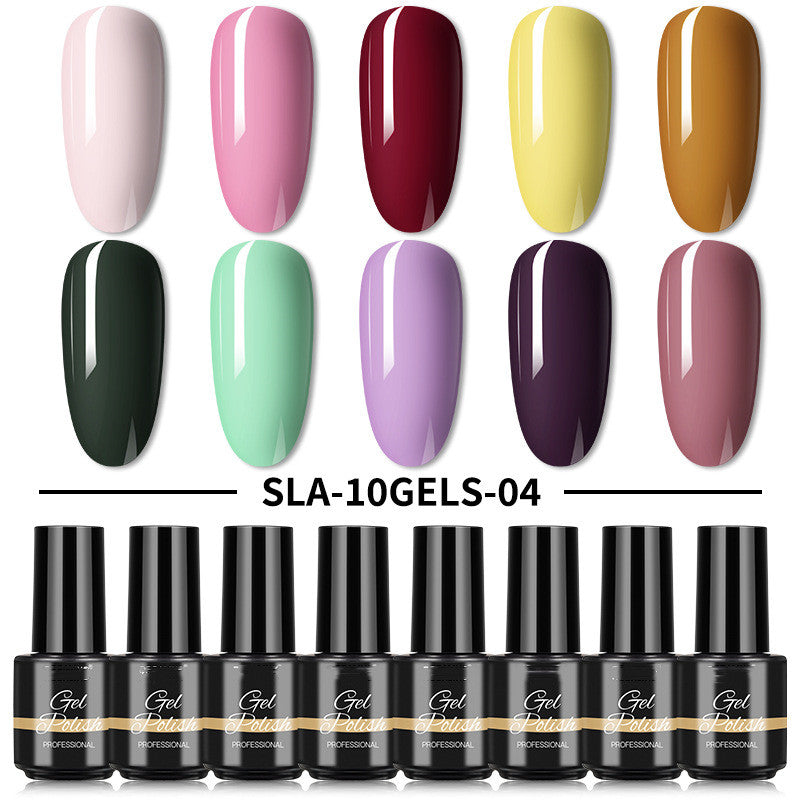 Nail Enhancement Glue Set with Oil - Household Nail Art Tools, 7ml 10pcs