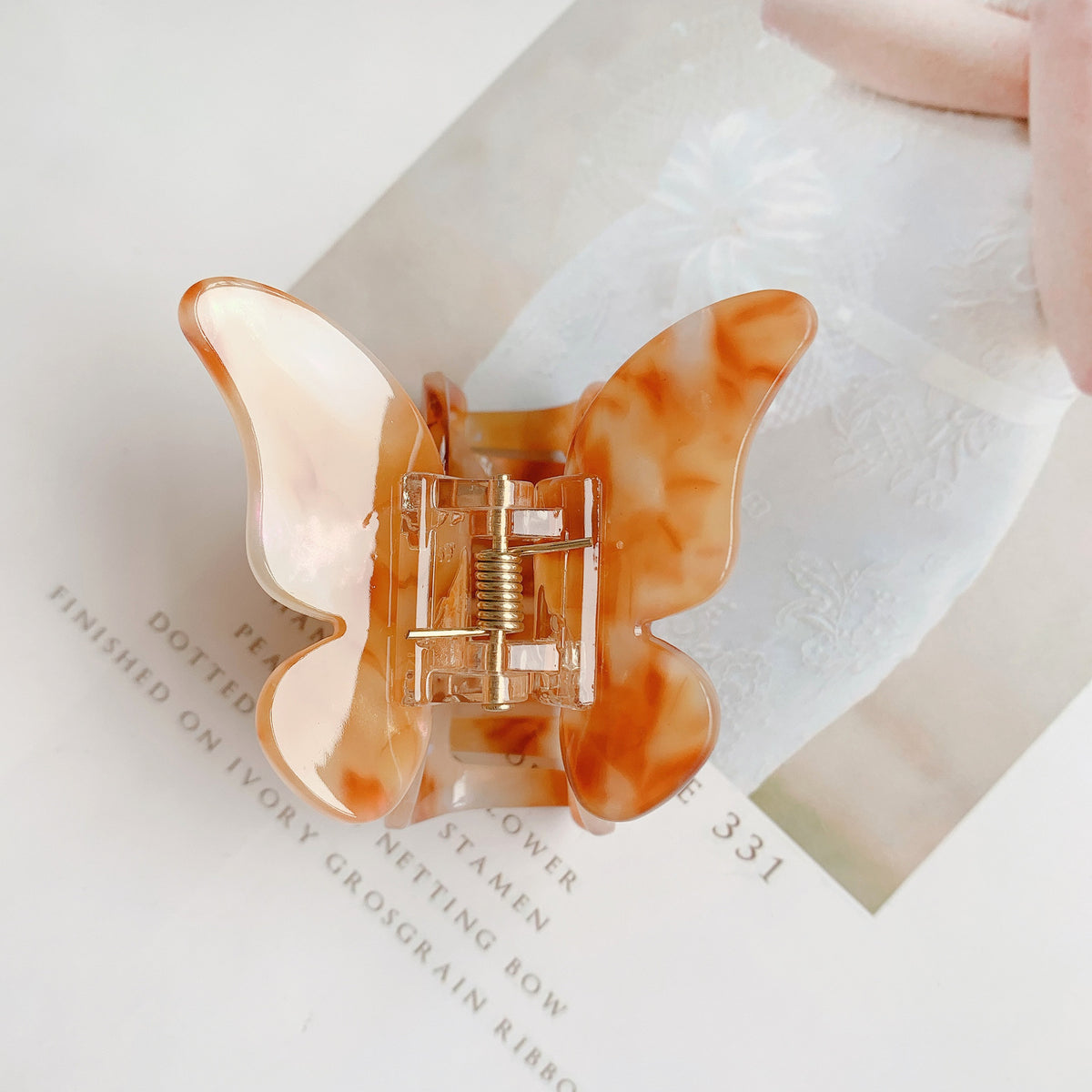 Butterfly Acetate Grab Clip - Multiple Colors