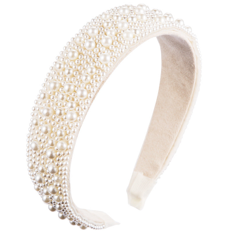 Elegant Pearl Bridal Headband Hair Accessories for Wedding and Formal Events