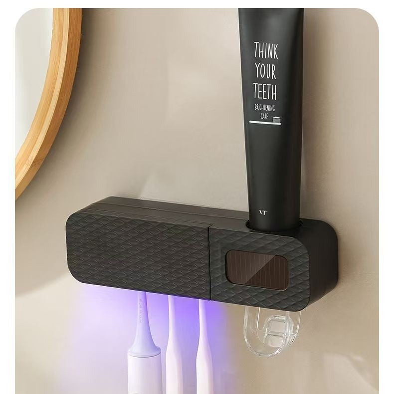Automatic UV Sterilization Toothbrush Holder with Punch-Free Mounting
