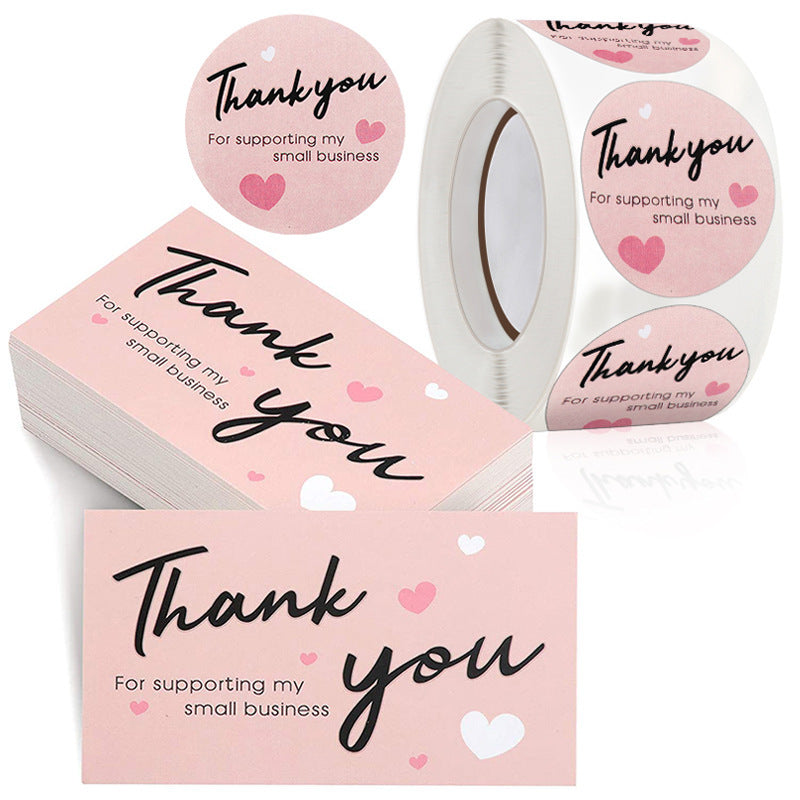 Gift Wrapping Stickers for Card Packaging - 50 Eco-Friendly Copper Labels