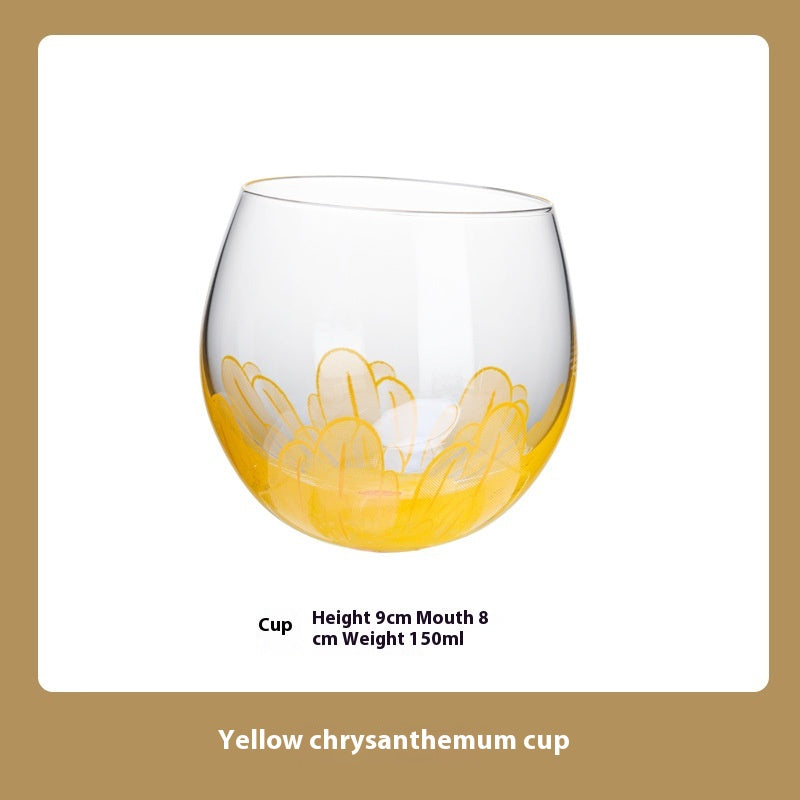 Cherry Blossom Tumbler Glass Cup for Home Office Drinkware