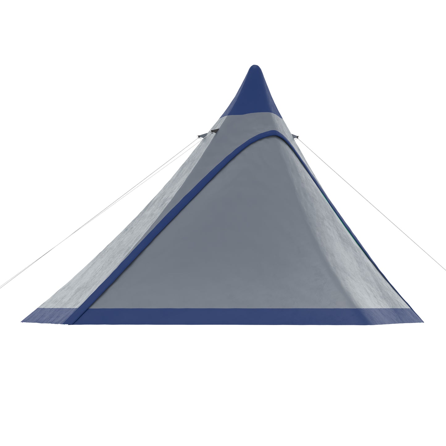 Waterproof 2-3 Person Camping Teepee Tent with Porch - Blue