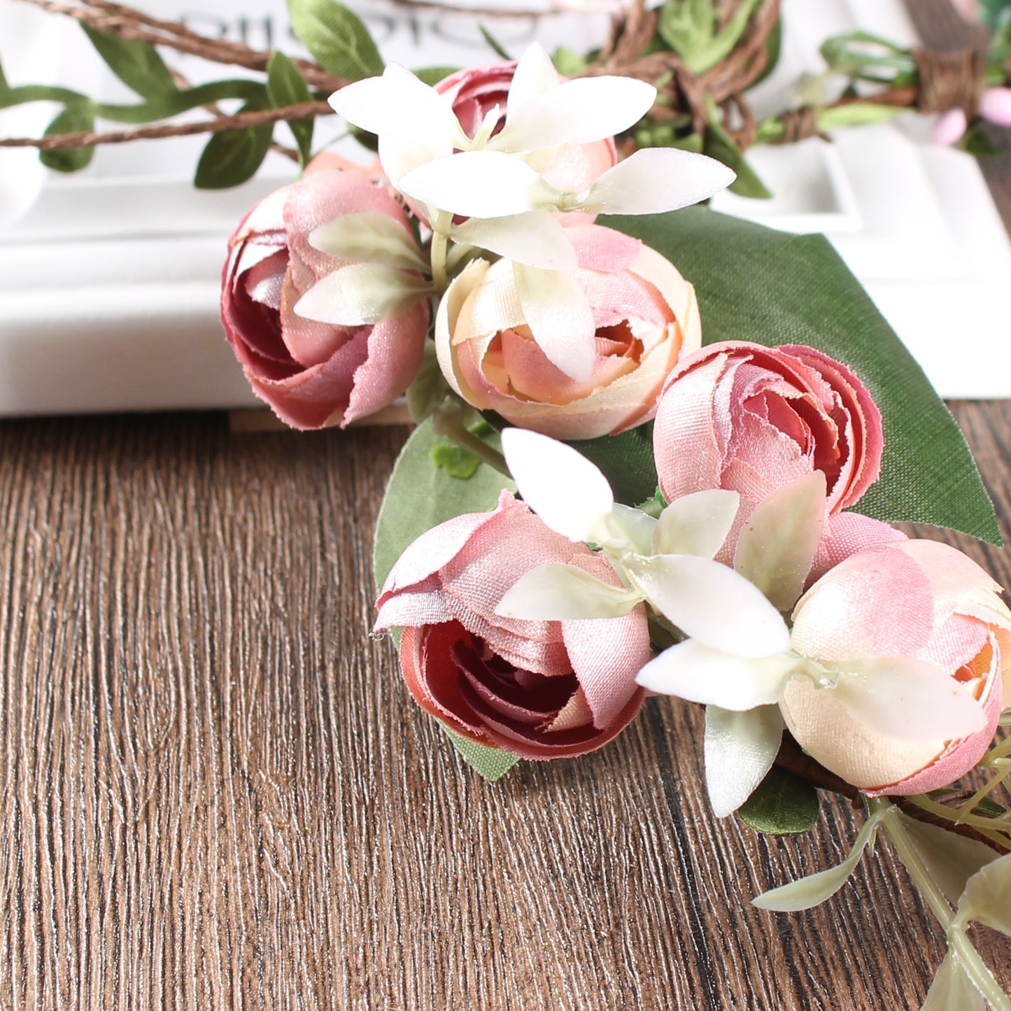 Seaside Flower Wreath Headband for Holiday & Party Decor