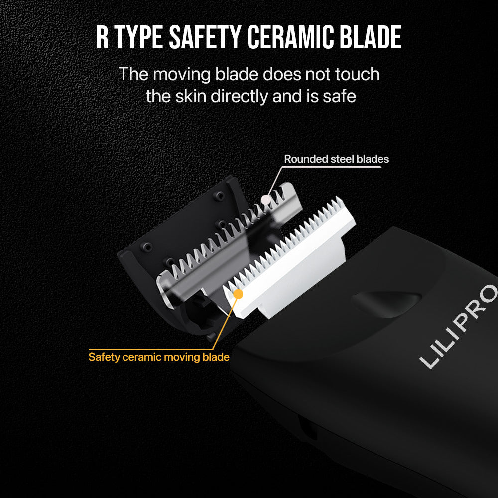 Waterproof Electric Body Hair Clipper - Black
