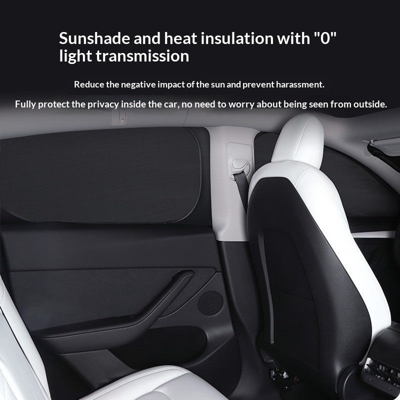 Blackout Car Curtains Set for Model 3, Y & YL - Fully Insulating Sun Shade