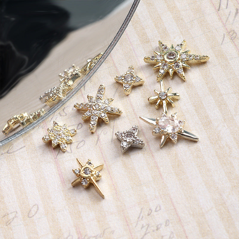 Diamond-Studded Nail Art Accessories with Zircon - Multiple Styles