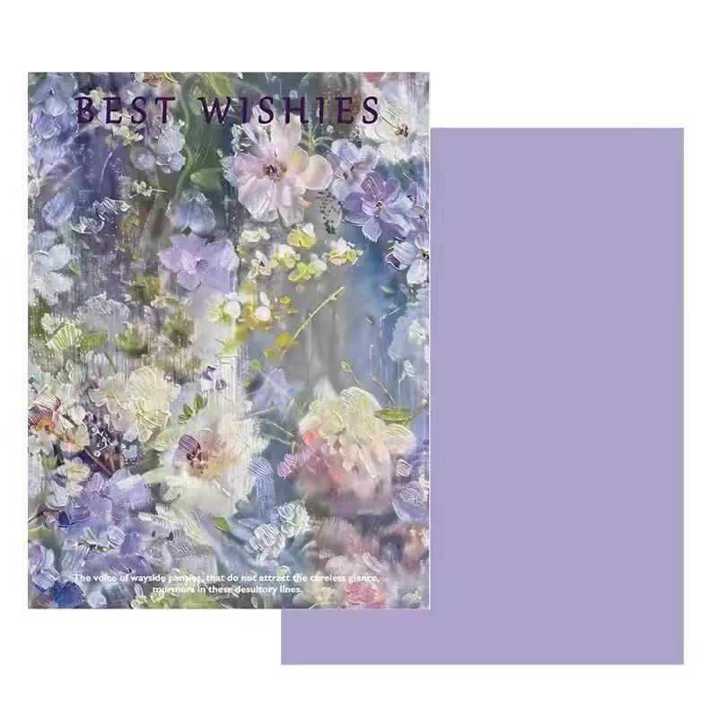 Double-Sided Flower Wrapping Paper - 10 Sheets, 35x50cm