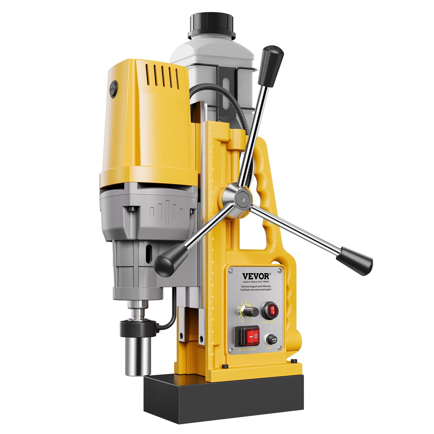 Magnetic Drill Press 1400W 2-Inch Boring Diameter 0-750 RPM Yellow