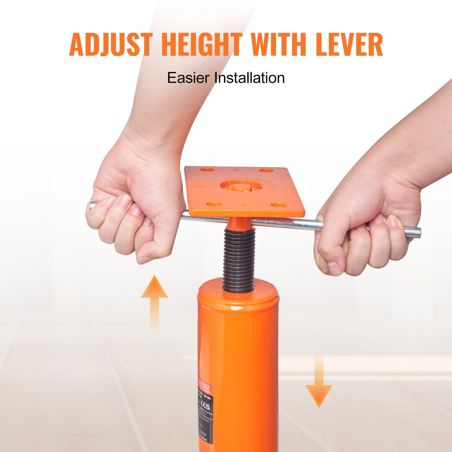 2PCS Heavy-Duty Floor Jack Post House Leveling Lift 12-16 Inch Adjustable