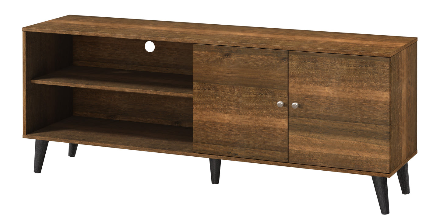 Amidon TV Stand For TVs Up To 63 , With 2 Storage Shelves& 1 Cabinet,