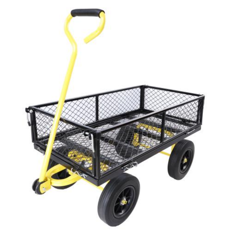 Garden Trolley Cart with Solid Wheels Multi-Functional Tool Cart for Yard and Farm Use