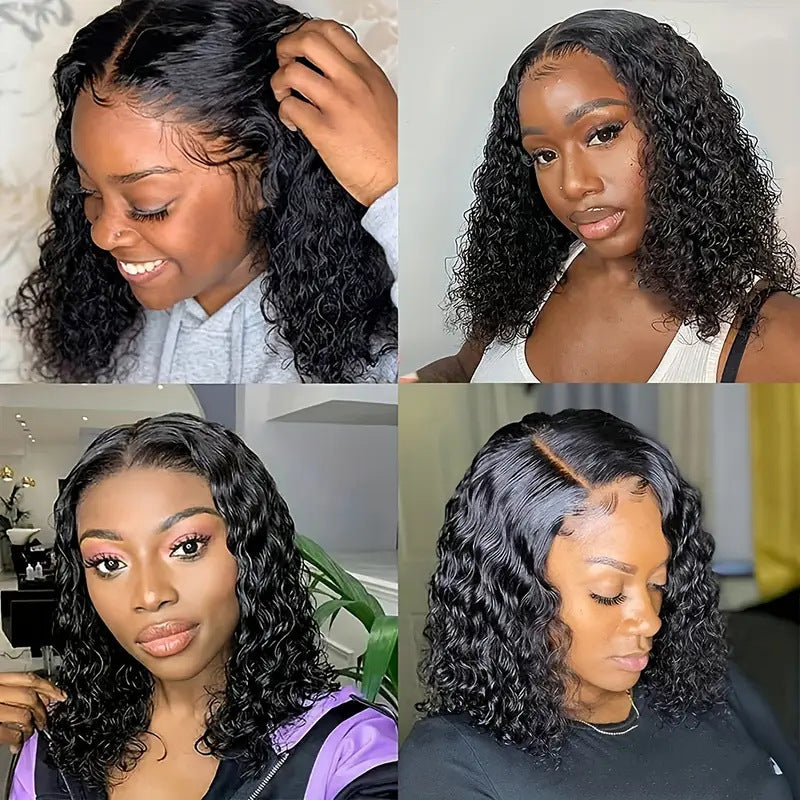 Short Afro Wig with Curling Volume for Women - Synthetic Full-Head Hairpiece