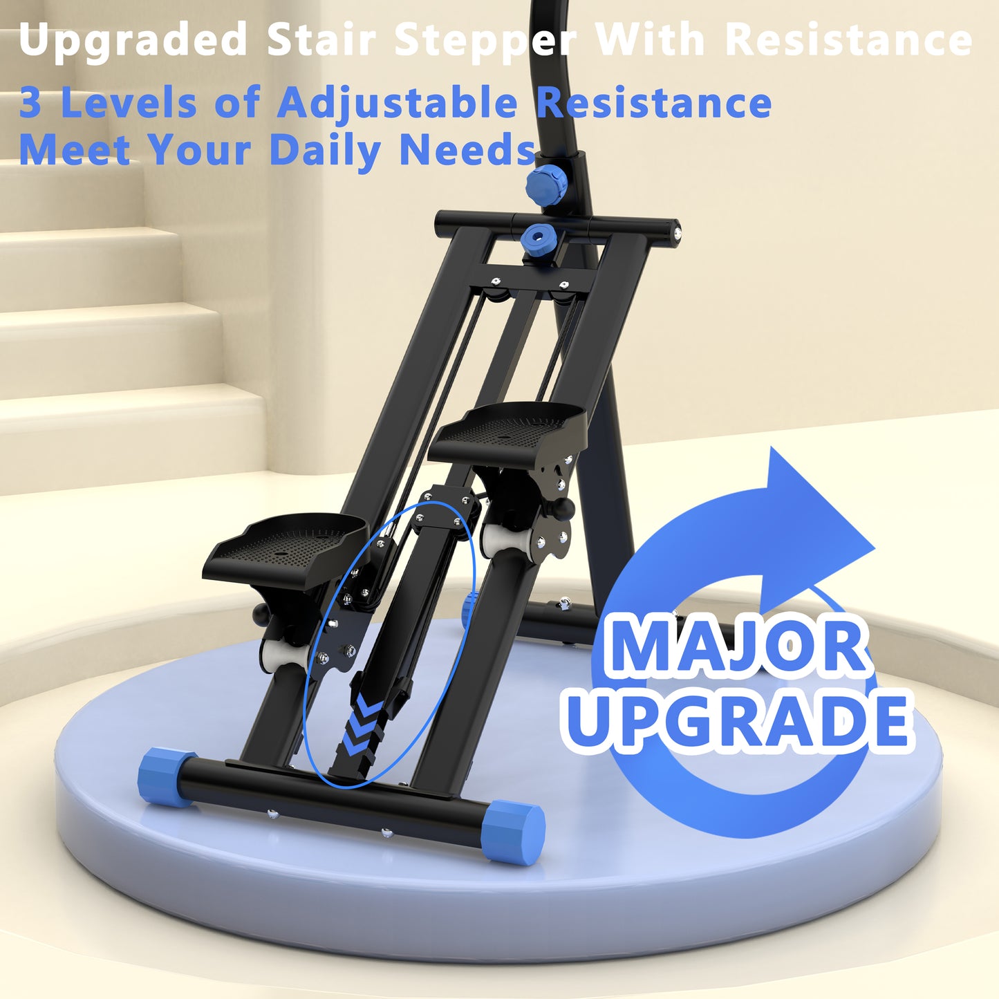 Vertical Climber Workout Machine with Resistance - Black