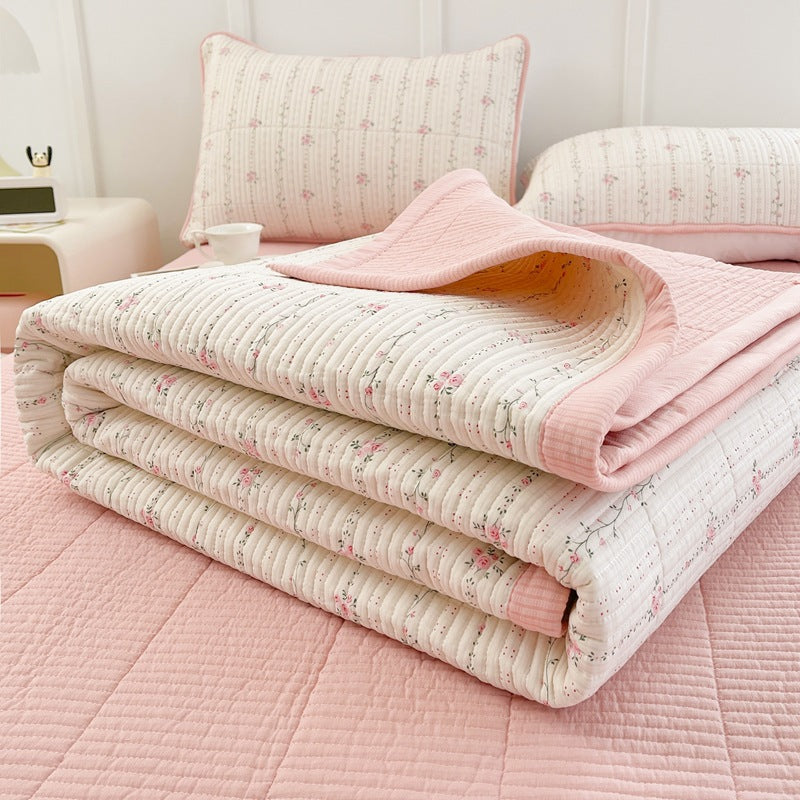 Three-Piece Quilted Bed Cover Set - Multiple Sizes & Patterns