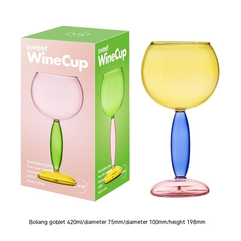 Borosilicate Handmade Red Wine Glass - Nordic Style, 260ml & 420ml Variants