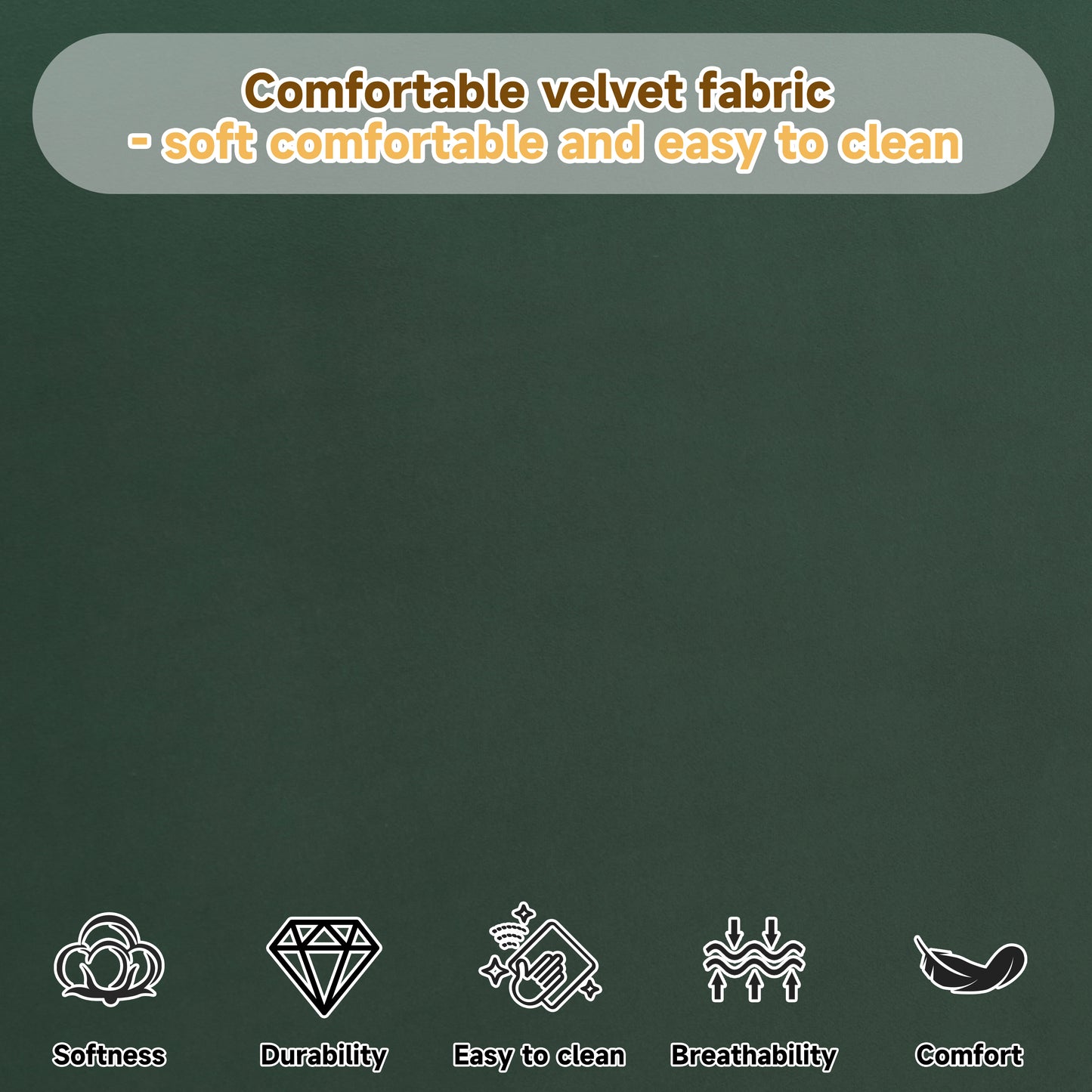 King Size Dark Green Velvet Bed Frame - Luxury Soft Texture