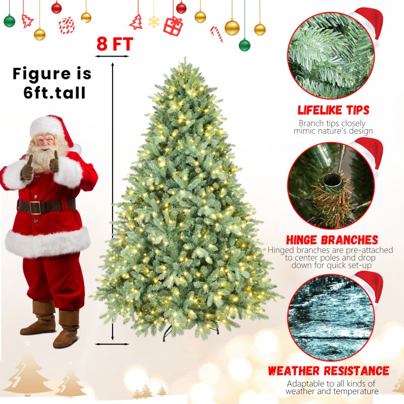 Artificial Christmas Tree - PE/PVC Mixed with Warm White LED Lights